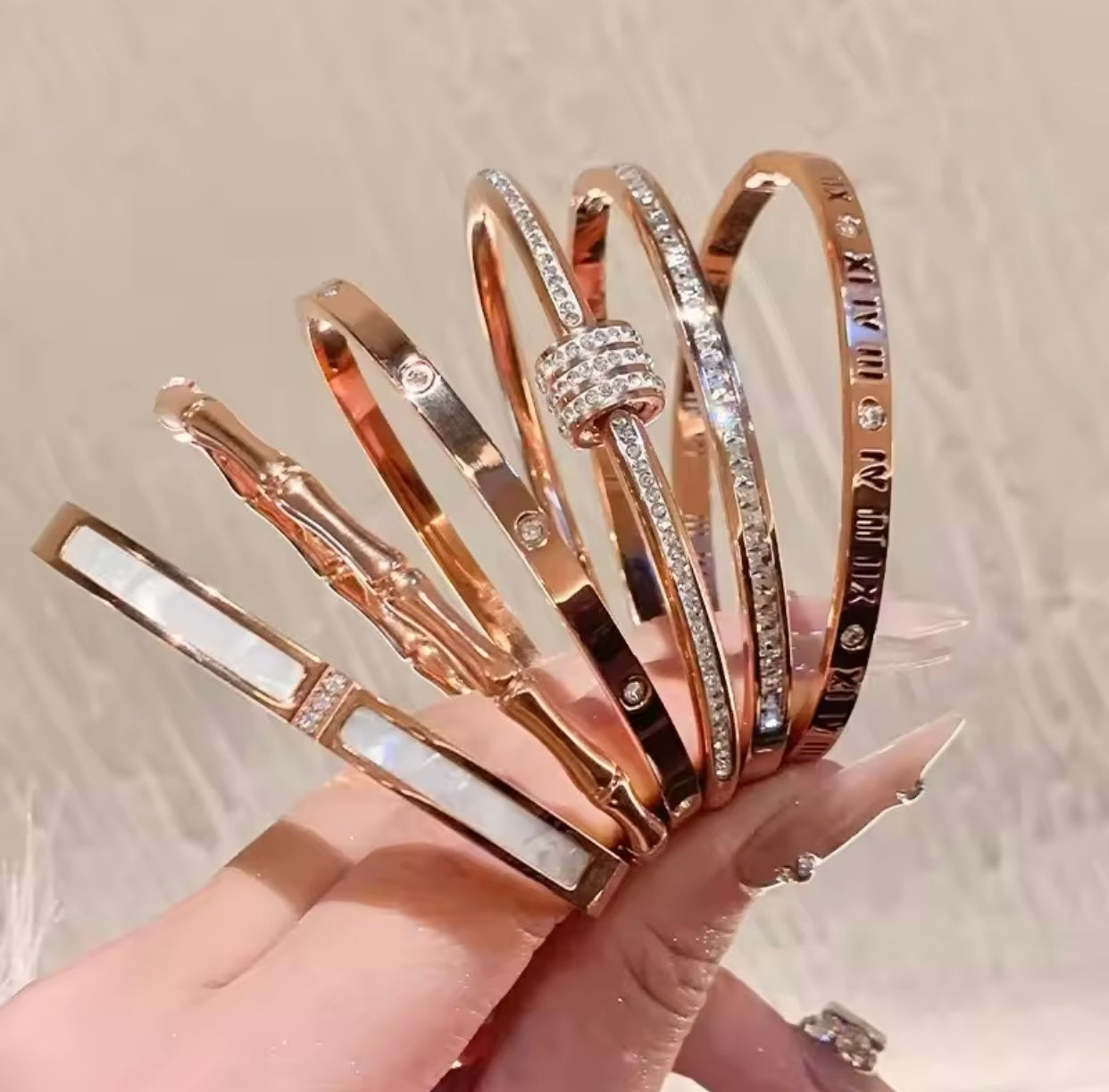 🌸 ROSE GOLD BANGLE COLLECTION